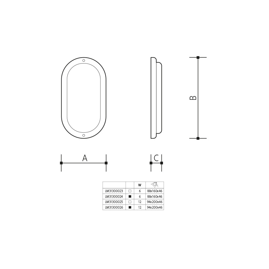 LED välisseinavalgusti LED/12W/230V IP54 must