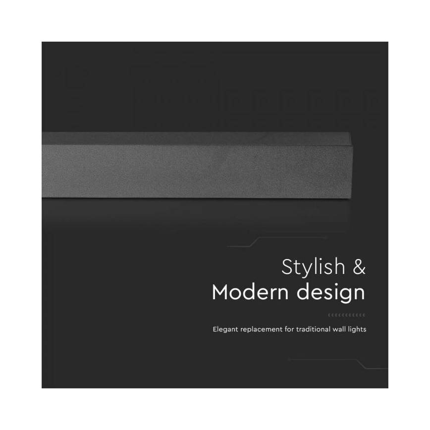 LED välisseinavalgusti LED/23W/230V 4000K IP65 141 cm must