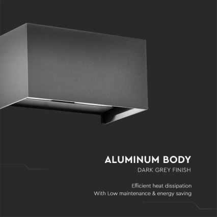 LED välisseinavalgusti LED/24W/230V 3000K IP65 antratsiit