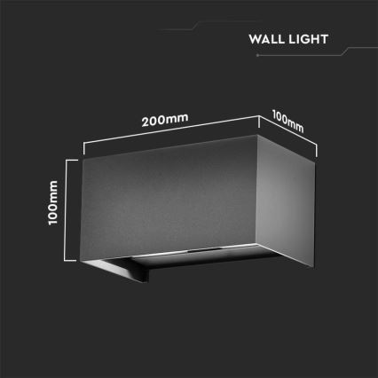 LED välisseinavalgusti LED/24W/230V 3000K IP65 antratsiit