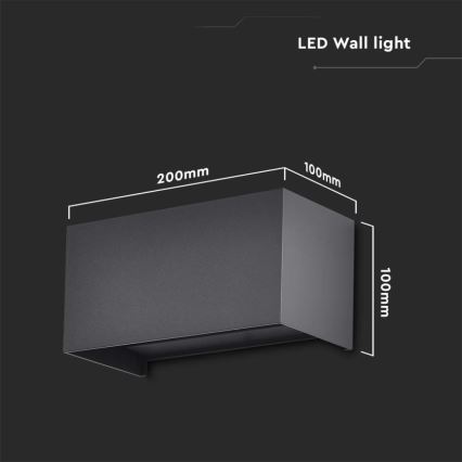 LED välisseinavalgusti LED/24W/230V 3000K IP65 must