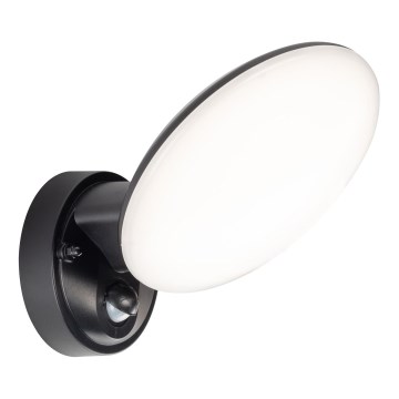 LED välisseinavalgusti liikumis- ja hämarusanduriga OLAF LED/10W/230V IP44 must