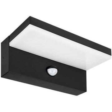LED välisseinavalgusti liikumisanduriga HESTIO LED/9W/230V 4000K IP44 must