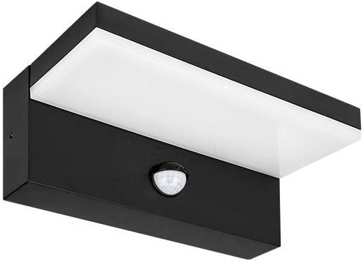 LED välisseinavalgusti liikumisanduriga HESTIO LED/9W/230V 4000K IP44 must