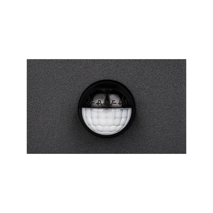 LED välisseinavalgusti liikumisanduriga HESTIO LED/9W/230V 4000K IP44 must