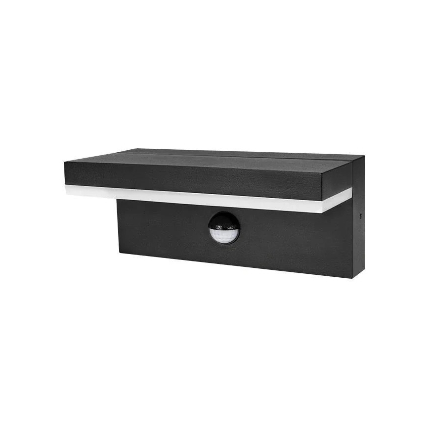LED välisseinavalgusti liikumisanduriga HESTIO LED/9W/230V 4000K IP44 must