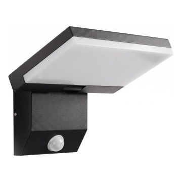 LED välisseinavalgusti liikumisanduriga LED/18W/230V IP44 must