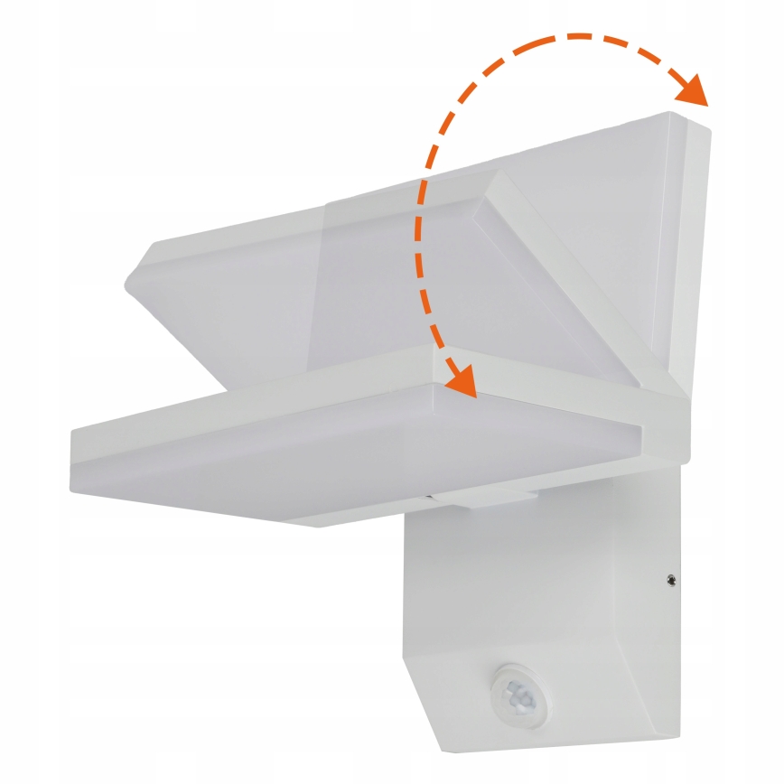 LED välisseinavalgusti liikumisanduriga LED/18W/230V IP44 valge