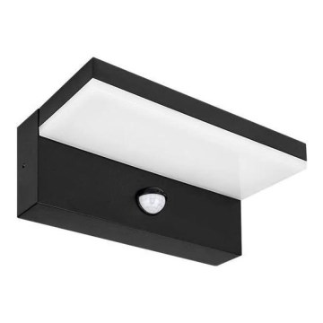LED välisseinavalgusti liikumisanduriga LED/9W/230V 4000K IP44 must