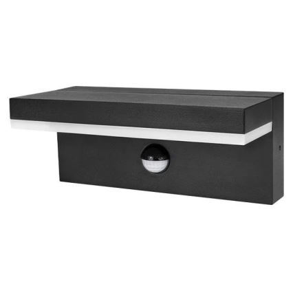 LED välisseinavalgusti liikumisanduriga LED/9W/230V 4000K IP44 must