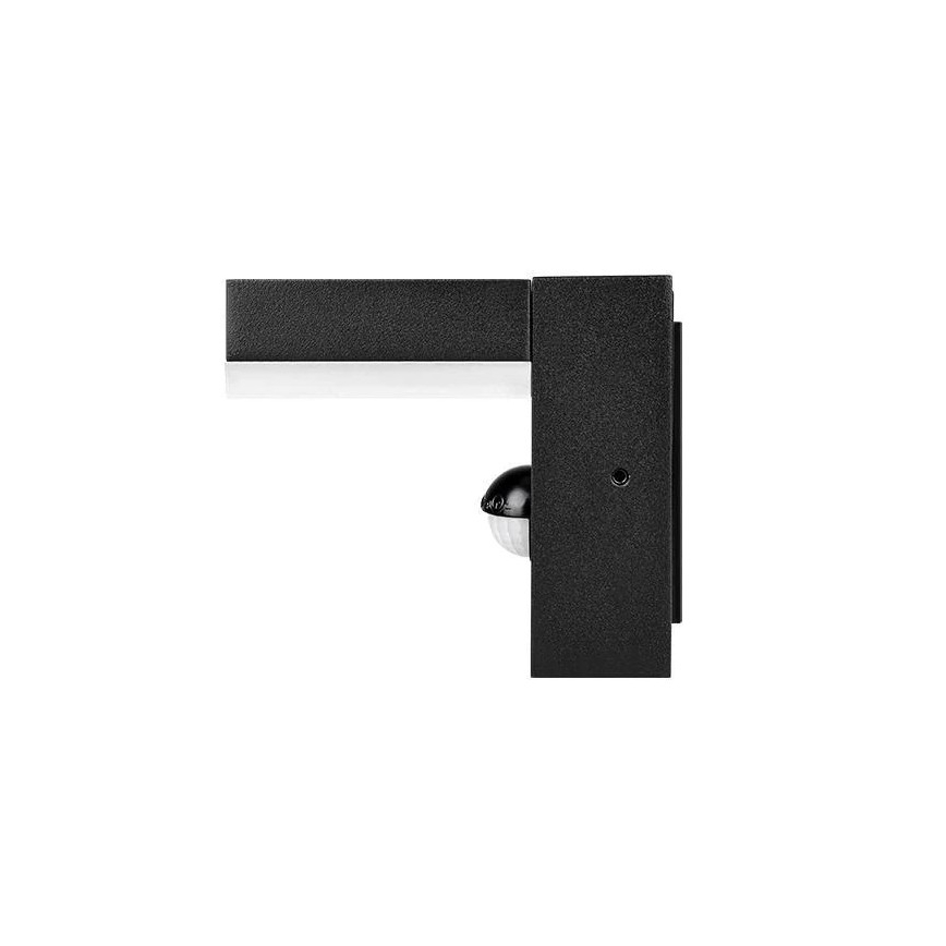 LED välisseinavalgusti liikumisanduriga LED/9W/230V 4000K IP44 must