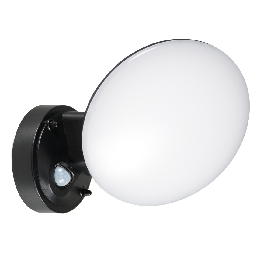 LED välisseinavalgusti liikumis- ja hämarusanduriga OLAF LED/10W/230V IP44 must