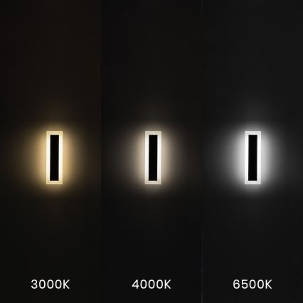 LED Välisseinavalgusti WOW LED/10W/230V 3000/4000/6500K 30 cm IP54 must