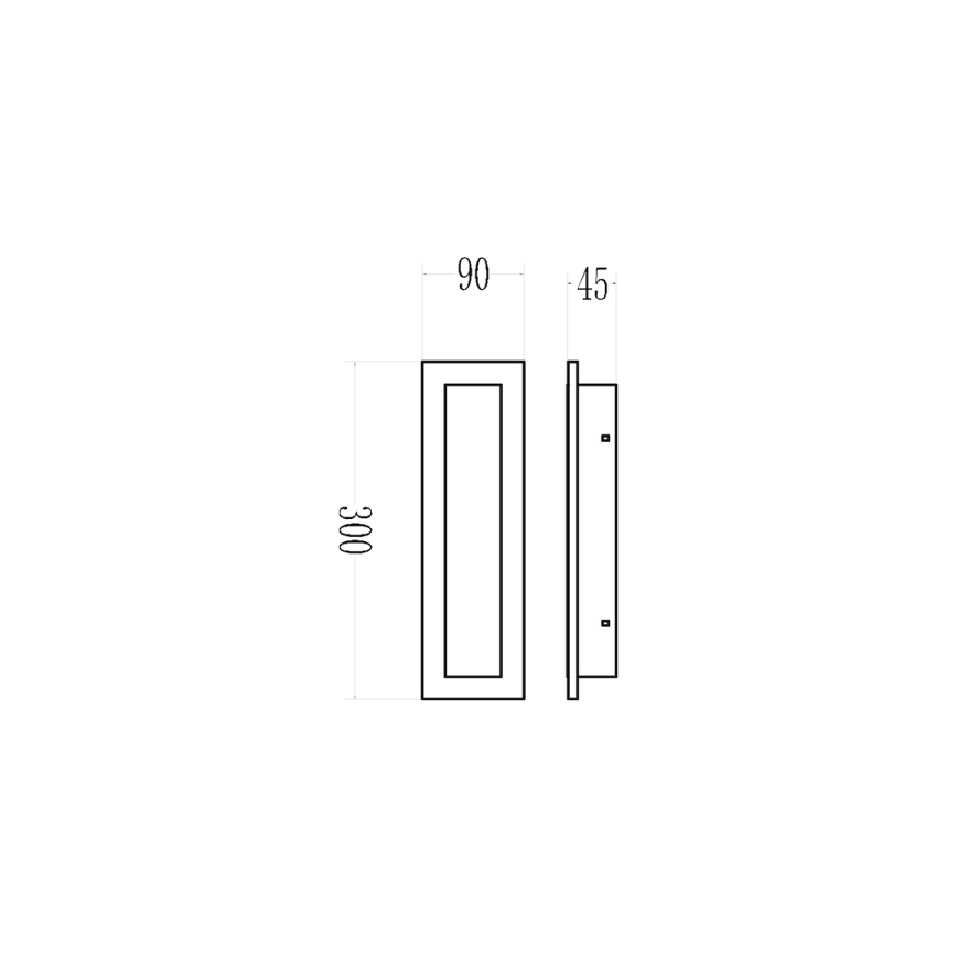 LED Välisseinavalgusti WOW LED/10W/230V 3000/4000/6500K 30 cm IP54 must