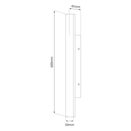LED välisseinavalgusti WOW LED/11W/230V 3000/4000/6000K 60 cm IP54 must