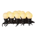 LED välistingimuste dekoratiivne valguskett 10xLED/10m IP44 valge