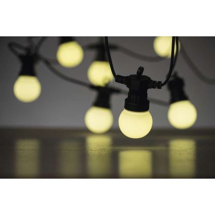 LED välistingimuste dekoratiivne valguskett 10xLED/10m IP44 valge