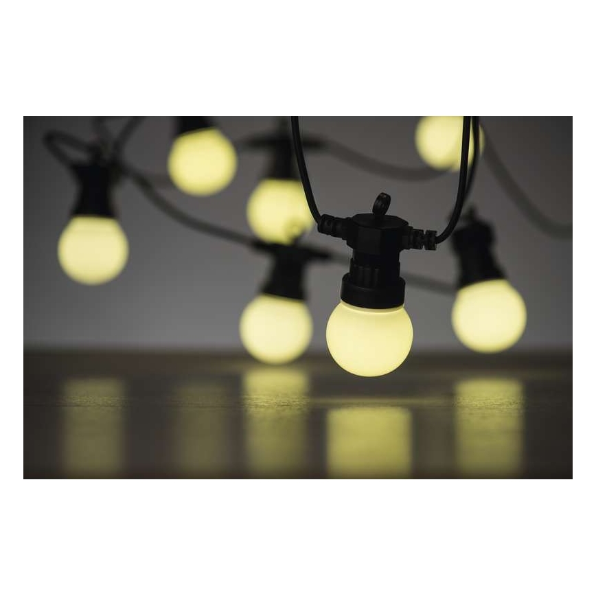LED välistingimuste dekoratiivne valguskett 10xLED/10m IP44 valge