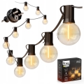 LED välistingimuste dekoratiivne valguskett 20xE12/1W/230V 20 m IP65 must