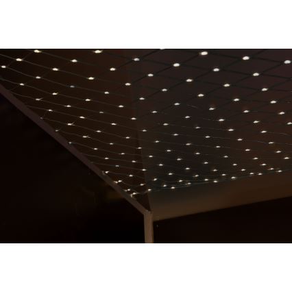 LED välistingimuste jõuluvõrk NET 240xLED/7,2W/230V 1,5x2 m IP44 soe valge