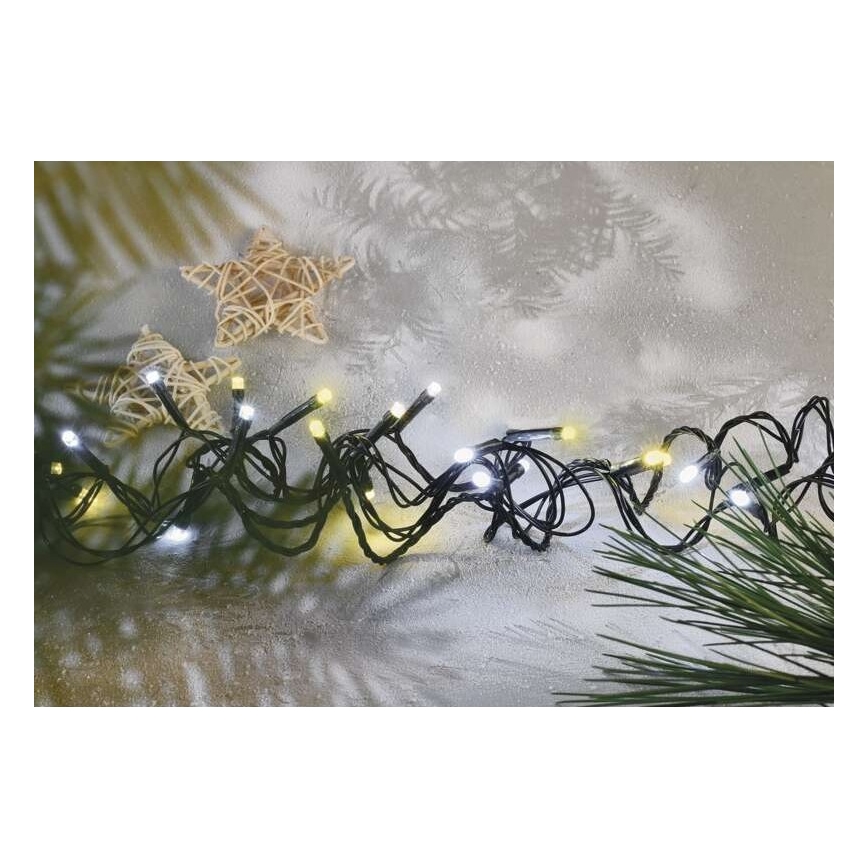 LED välistingimuste valgusketi 120 LED-i / 2 režiimi 17m IP44 soe/külm valge