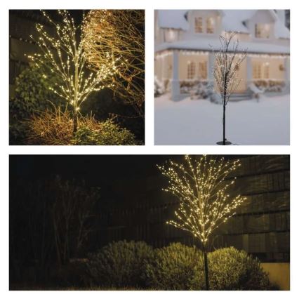 LED välistingimustele mõeldud jõulukaunistus 600xLED/3,8W/230V 120 cm soe valge IP44