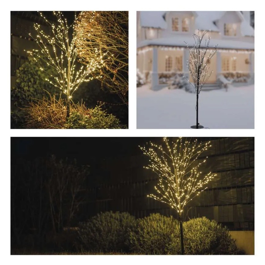 LED välistingimustele mõeldud jõulukaunistus 600xLED/3,8W/230V 120 cm soe valge IP44
