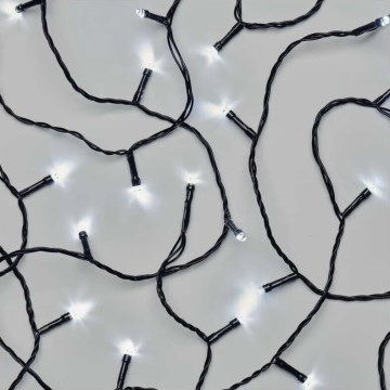 LED välistingimustele mõeldud jõulukett 50xLED/5m IP44, külmvalge