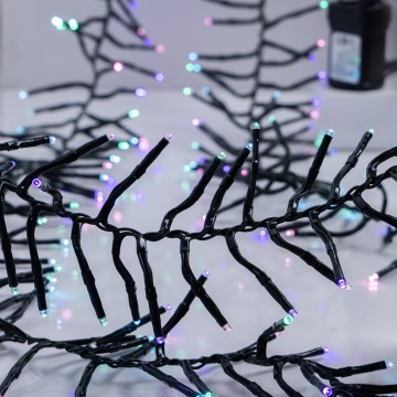 LED välistingimustele mõeldud valguskett CLUSTER 768xLED/8 funktsiooni 9 m IP44 soe valge