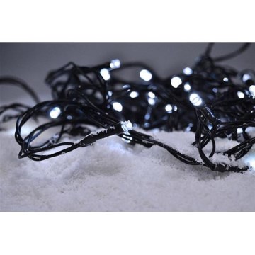 LED välistingimustes jõulukett 100xLED/8 funktsiooniga IP44 13m külmvalge