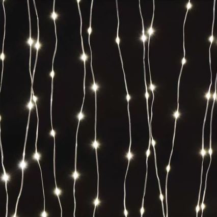 LED välistingimustes kasutatav jõulukett 240 LED/8 funktsiooni 6,7 m IP44 soe valge