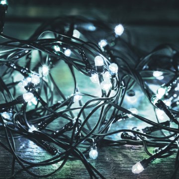 LED välistingimustes kasutatav jõulukett 500xLED/230V 8 funktsiooni 40 m IP44 külm valge