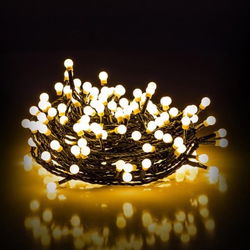 LED välistingimustes kasutatav valguskett 100xLED, 8 režiimi, 15 m, IP44, soe valge