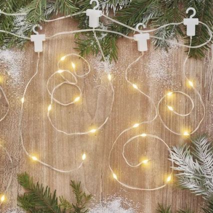 LED välistingimustes valguskett 100xLED/8 funktsiooni 7,9x0,7m IP44 soe valge