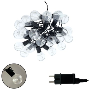 LED-välistingimustesse mõeldud dekoratiivne valgusnöör 20xLED/0,075W/230V 5,8 m IP44 must