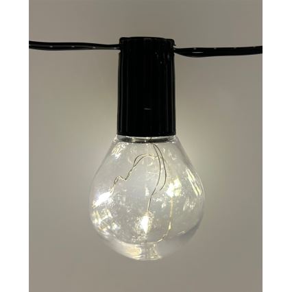 LED-välistingimustesse mõeldud dekoratiivne valgusnöör 20xLED/0,075W/230V 5,8 m IP44 must