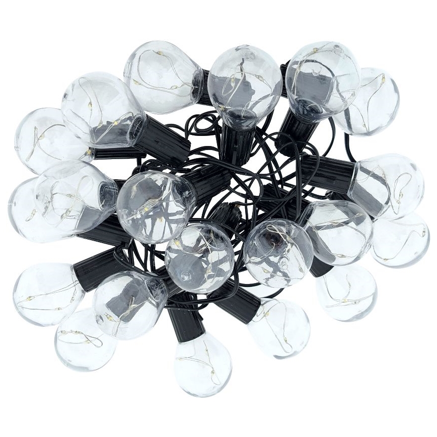 LED-välistingimustesse mõeldud dekoratiivne valgusnöör 20xLED/0,075W/230V 5,8 m IP44 must