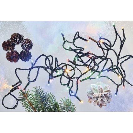 LED välistingimustesse sobiv valguskett 80xLED/13m IP44 mitmevärviline