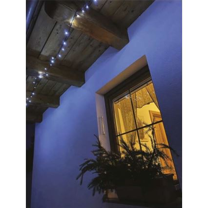 LED välisvalgusketi 80xLED/13m IP44 külmvalge