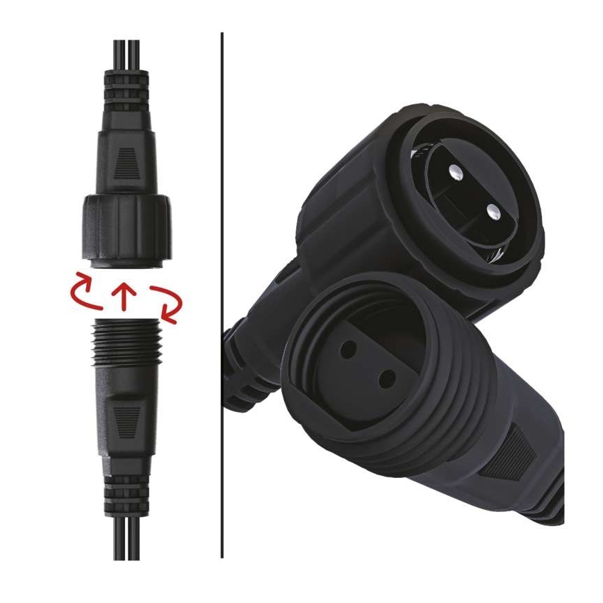 LED-välisvalguskett 100xLED/15m IP44 külmvalge