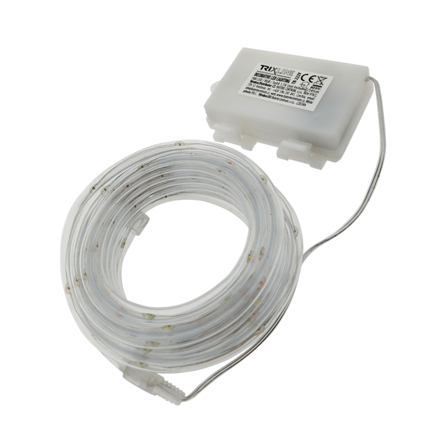 LED-välisvalguskett 100xLED/3xAA, 5,45 m, IP44, mitmevärviline