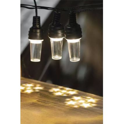 LED välisvalguskett 10×LED/9,5 m IP44 külmvalge