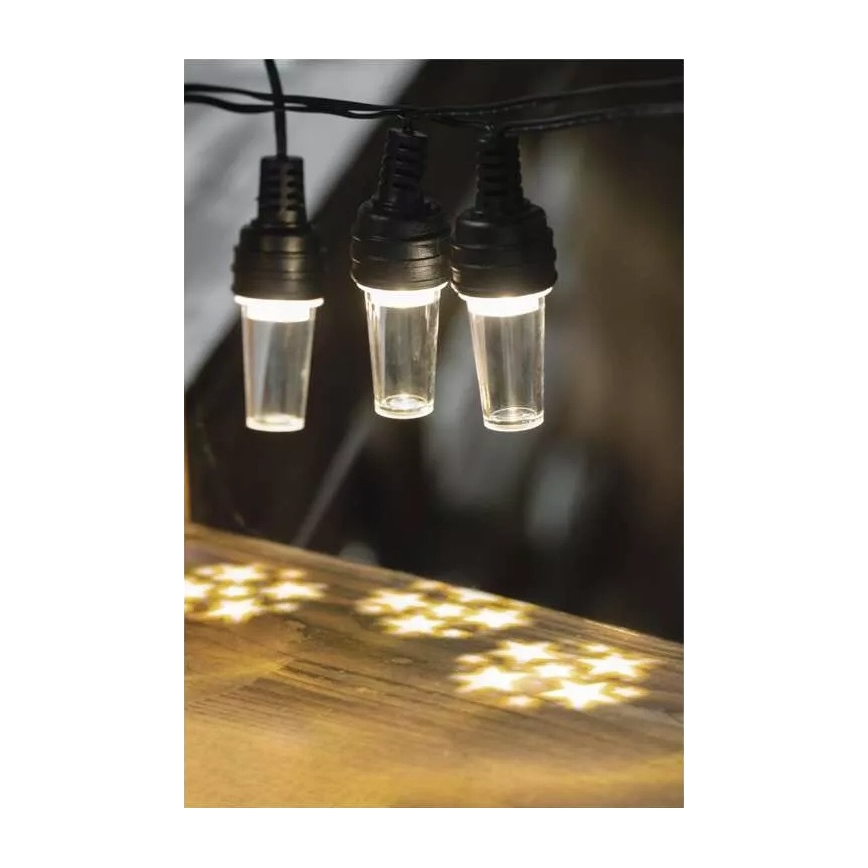LED välisvalguskett 10×LED/9,5 m IP44 külmvalge