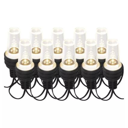LED välisvalguskett 10×LED/9,5 m IP44 külmvalge
