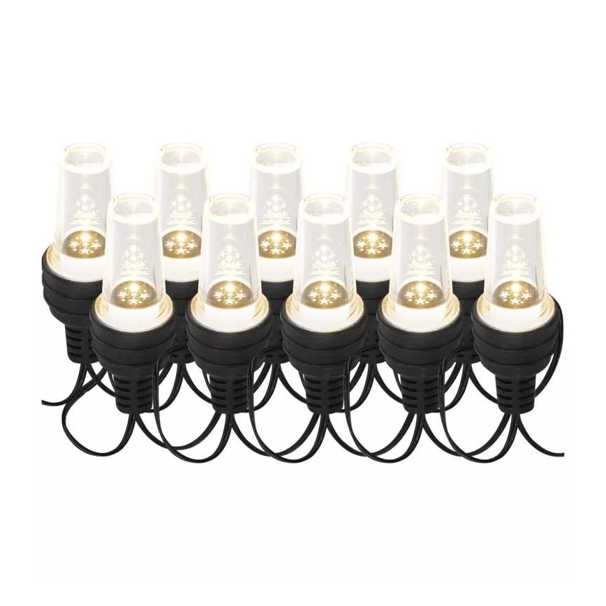 LED välisvalguskett 10×LED/9,5 m IP44 külmvalge