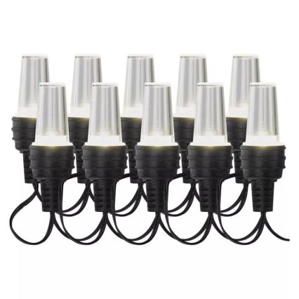 LED välisvalguskett 10×LED/9,5 m IP44 külmvalge