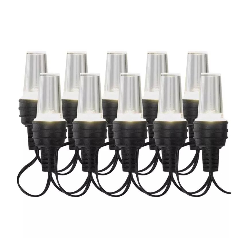 LED välisvalguskett 10×LED/9,5 m IP44 külmvalge