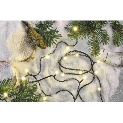 LED-välisvalguskett 120 LED, 8 režiimi, 17 m, IP44, soe valge