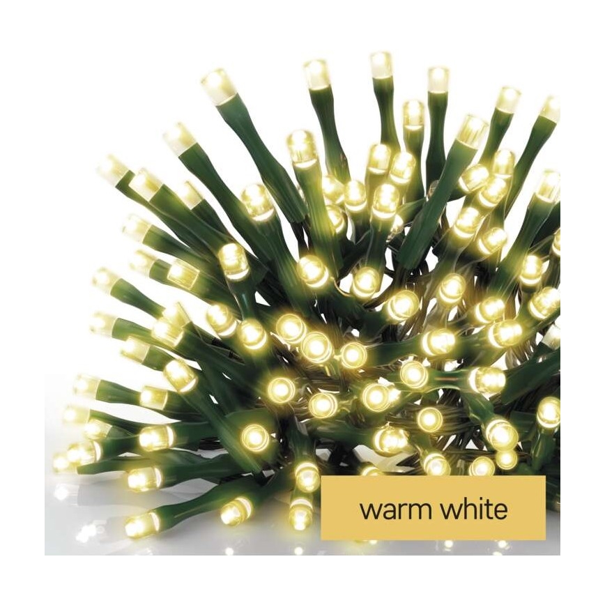 LED-välisvalguskett 120 LED, 8 režiimi, 17 m, IP44, soe valge