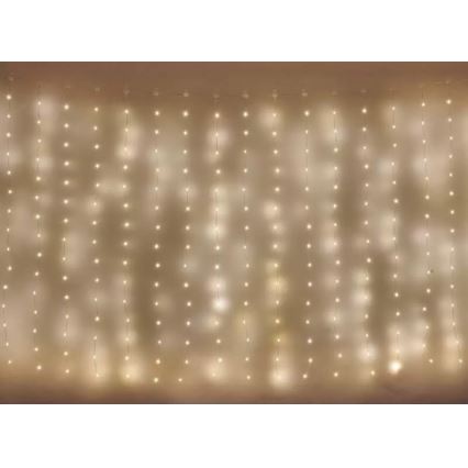 LED-välisvalguskett 300 LED/8 funktsiooni 5,9 m IP44 soe valge